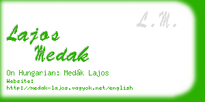 lajos medak business card